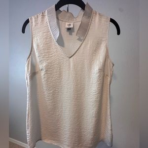 Cabi 4177 Snapshot Ivory Satin Pleated Collar